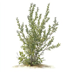 Obraz premium Wormwoos Plant Leaf, Generative AI