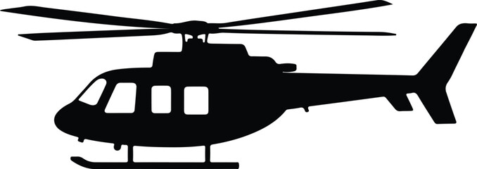 Helicopter icon silhouette vector art illustration