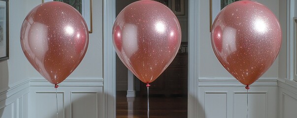 Rose Gold Glitter Balloons Party Decorations Festive Decor