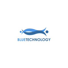 Blue Technology Logo Design