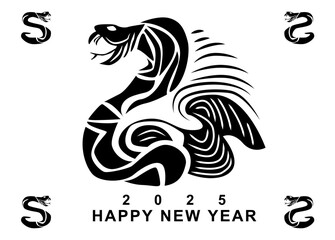 2025 Year of the Snake, Happy New Year 03