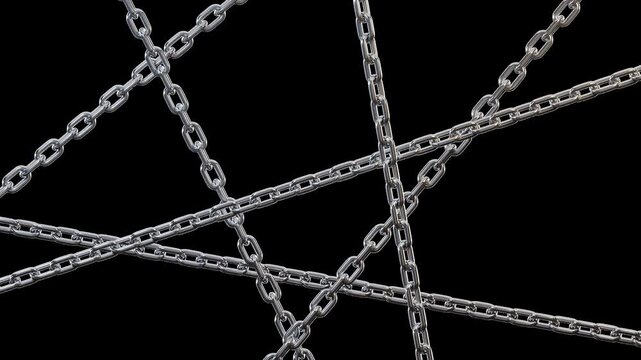 Chain animated transparent background 4K