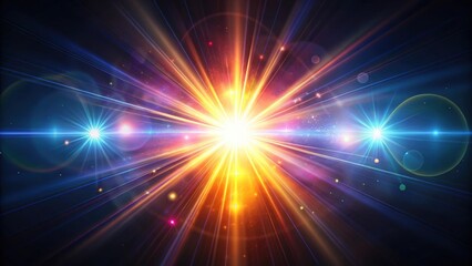 Bright and shiny optical lens flares creating a stunning visual effect, lights, optical, lens, lens flares, shiny, bright
