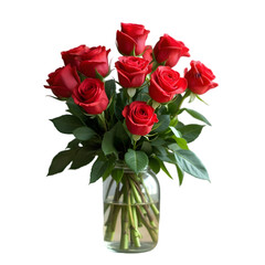Arranging Beautiful Red Roses in a Clear Glass Vase Home Decor Floral Display Indoor Environment Close-Up View Aesthetic Inspiration