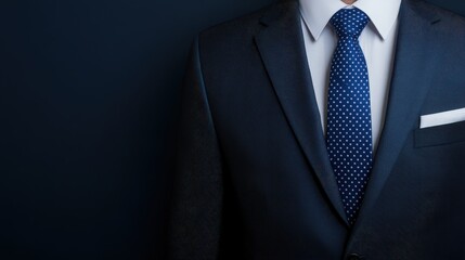 A man in a suit and tie with a blue tie and a white shirt