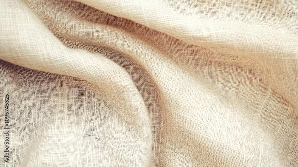 Poster a close-up view of soft, textured fabric showcasing gentle folds and natural light.