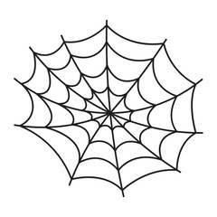 Spider Web Decoration Isolated on White Background. Vector Illustration.