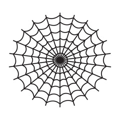 Obraz premium Spider Web Decoration Isolated on White Background. Vector Illustration.