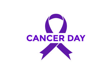 World Cancer Day concept. Lavender Ribbon on a transparent background. Vector illustration.