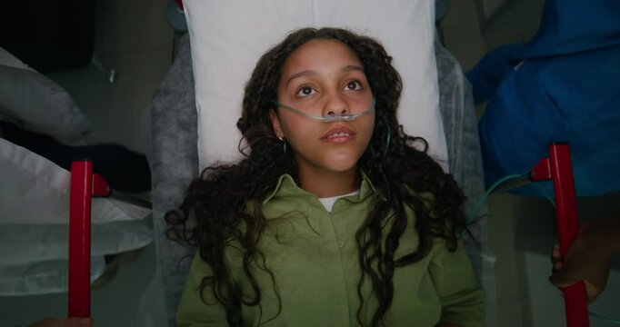 A patient on a gurney