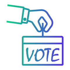 ballot Line Gradient Icon