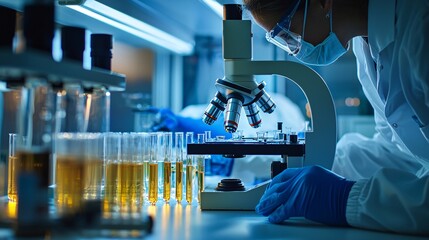 Scientific Team Collaborating in Lab on Experiment