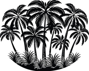 palm trees vector