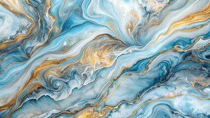 Abstract Fluid Art with Beautiful Blue and Gold Swirls on Textured Surface, Perfect for Backgrounds, Prints, and Creative Designs for Various Projects