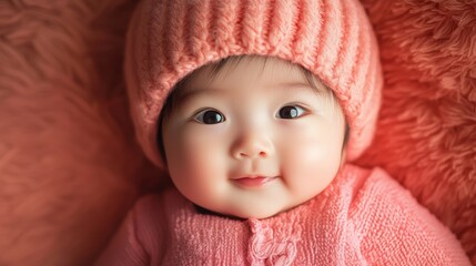 1 chinese baby 100 Days Birth Photo,fashion photograph,cute,warm background,low angle,8k,ultra detail