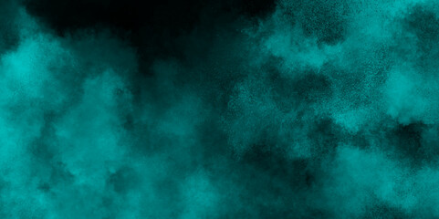 abstract cloud and vapor texture background. Black and blue smoke aquarelle smudge illustration smooth grungy smokey light pastel colors ink glow. Teal color powder explosion .	