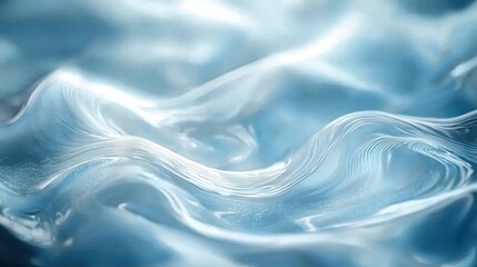 a background of large waves and a few soft ones in gradient blur of colors and pearly texture of light blue tones mixing with white tones