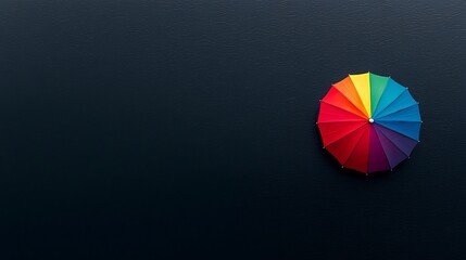 Striking Image of a Lone Activist Holding a Colorful Umbrella Against a Dark Background, Symbolizing Hope and Resilience Amidst Challenges in Society