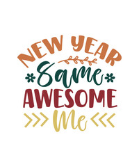 Happy New Year SVG Bundle 2025, Happy New Year SVG Design, Happy New Year t-shirt design 