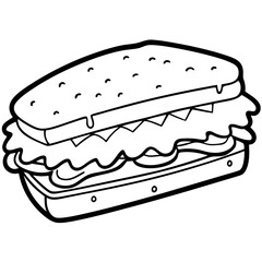 food cartoon object food fastfood sandwich