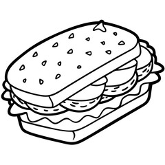  food cartoon object food fastfood sandwich
