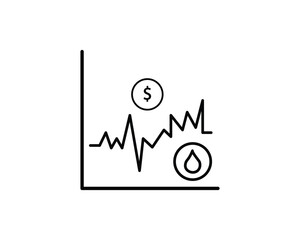 Oil price money icon vector symbol design illustration