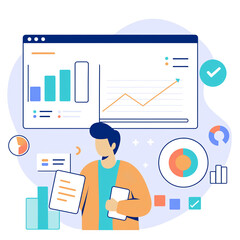 Fototapeta premium Business Marketing illustrations. Mega set. Collection of scenes with men and women taking part in business activities.