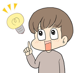 ひらめいた男性