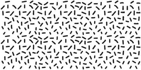 Rainbow sprinkles on white as a seamless pattern. Cute party bg with confetti. Ice cream and bakery topping. Holiday vector illustration