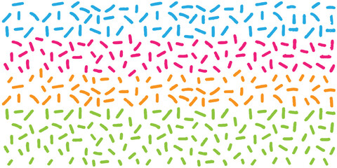 Dripping pink sweet donut glaze vector background, Colorful sprinkles banner background