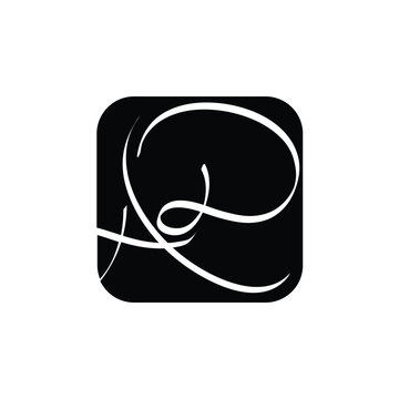 Abstract AD logo design in square shape 