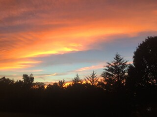 sunset in the mountains