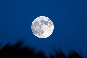 Fototapeta premium Abstract Supermoon Distorting the moon image to create an abstra