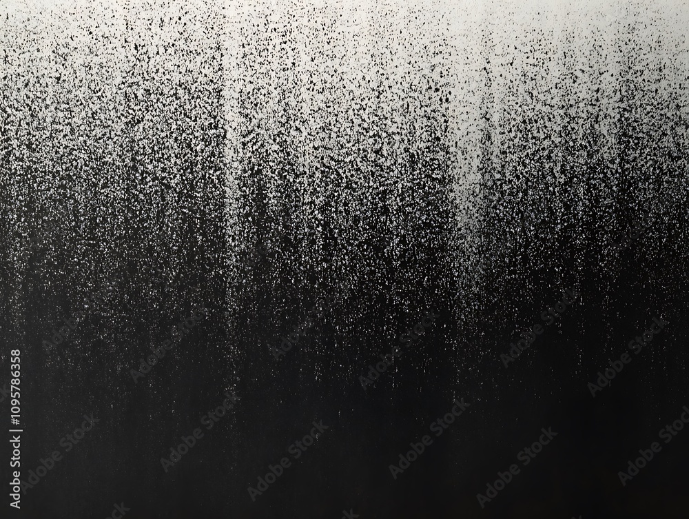 Poster white powder sprinkled on black background, creating a gradient effect.