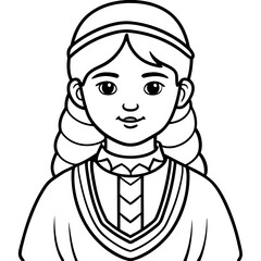  girl in traditional dress