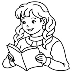 girl reading a book