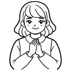 girl with crossed fingers making a wish