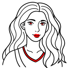  girl with red long hair