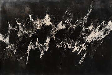 Abstract black and white textured art.