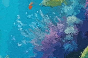 Oil paintings and various flowers, marine creatures, cats, dogs, chrysanthemums are beautiful