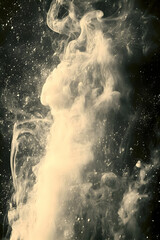 Abstract Background Image: Beige Smoke and Stars