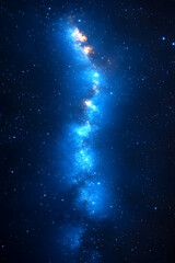 Obraz premium Celestial River Galaxy Background Illustration