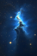 Fototapeta premium Cosmic Spire Nebula: A Stunning Space Image