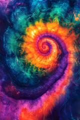 Obraz premium Abstract Spiral Galaxy Background Illustration