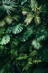 Lush Tropical Leaf Background Illustration