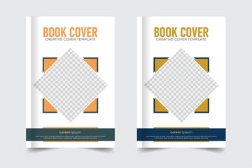 Corporate and simple background Premium vector Creative and minimalist Modern background Colorful book cover corporate and modern new annual report, print-ready business cover or elegant book cover
