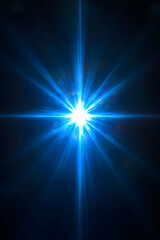 Abstract Blue Light Burst Background Image