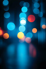 Abstract Blurred Night Lights Background Image