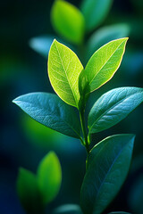 Vibrant Green Leaves Nature Photography