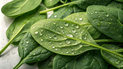water drops on green leaves